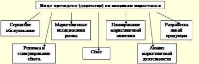 Функциональная организационная структура управления маркетингом.