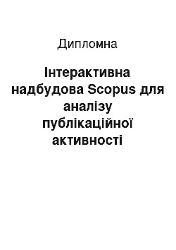 Дипломная: Інтерактивна надбудова Scopus для аналізу публікаційної активності Хмельницького національного університету