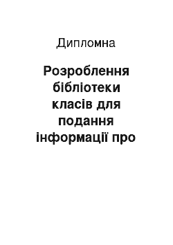 Дипломная: Розроблення бібліотеки класів для подання інформації про тарифікацію викладачів коледжа